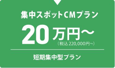 集中スポットCMプラン/20万円～