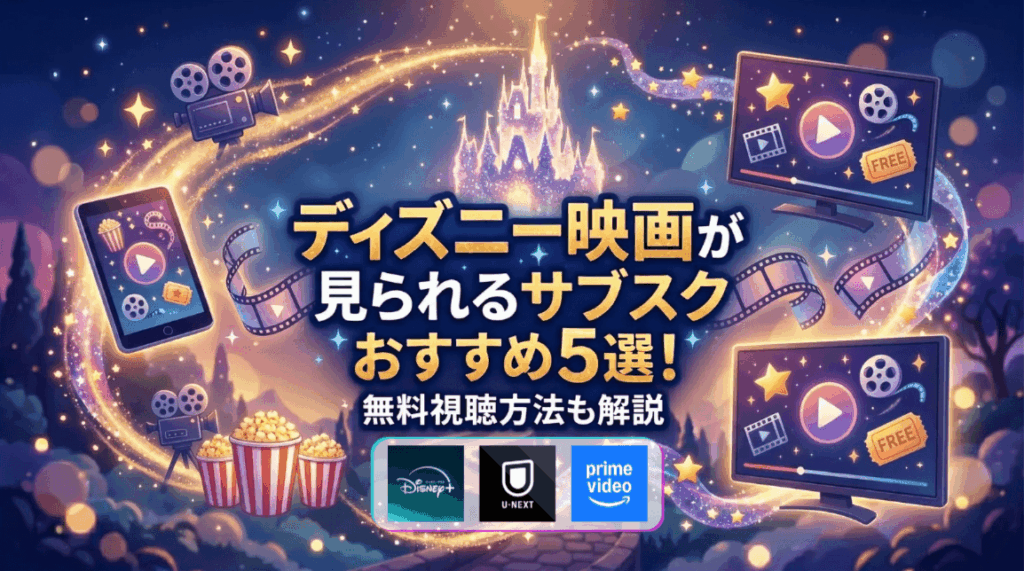  ディズニー映画が観られるサブスクおすすめ5選！無料視聴方法も解説