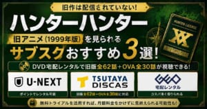 ハンターハンター旧アニメを見られるサブスクおすすめ3選！