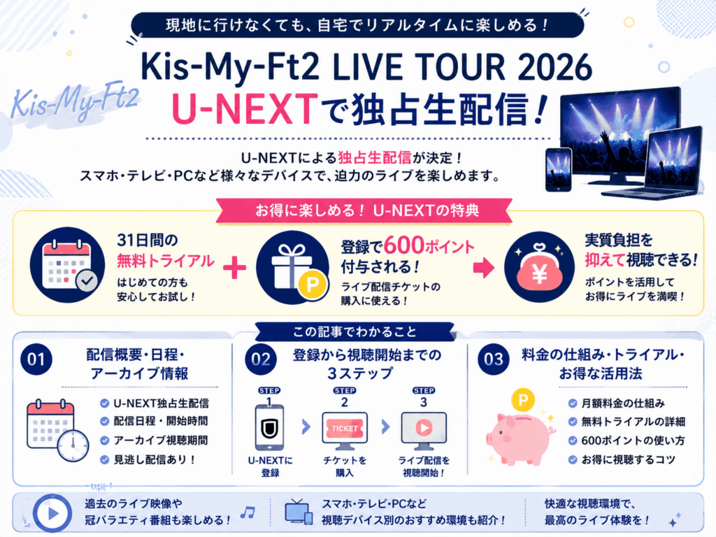 キスマイのライブ配信についての詳細説明画像