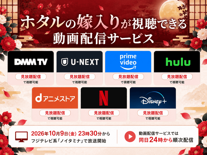 ホタルの嫁入りが視聴できる動画配信サービス